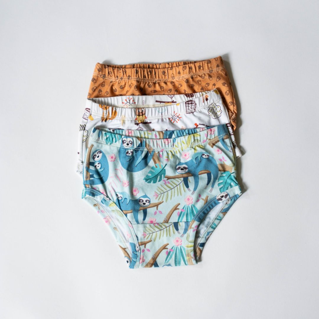 Forest Pack — Organic Cotton Undies for Girls (Size 4)