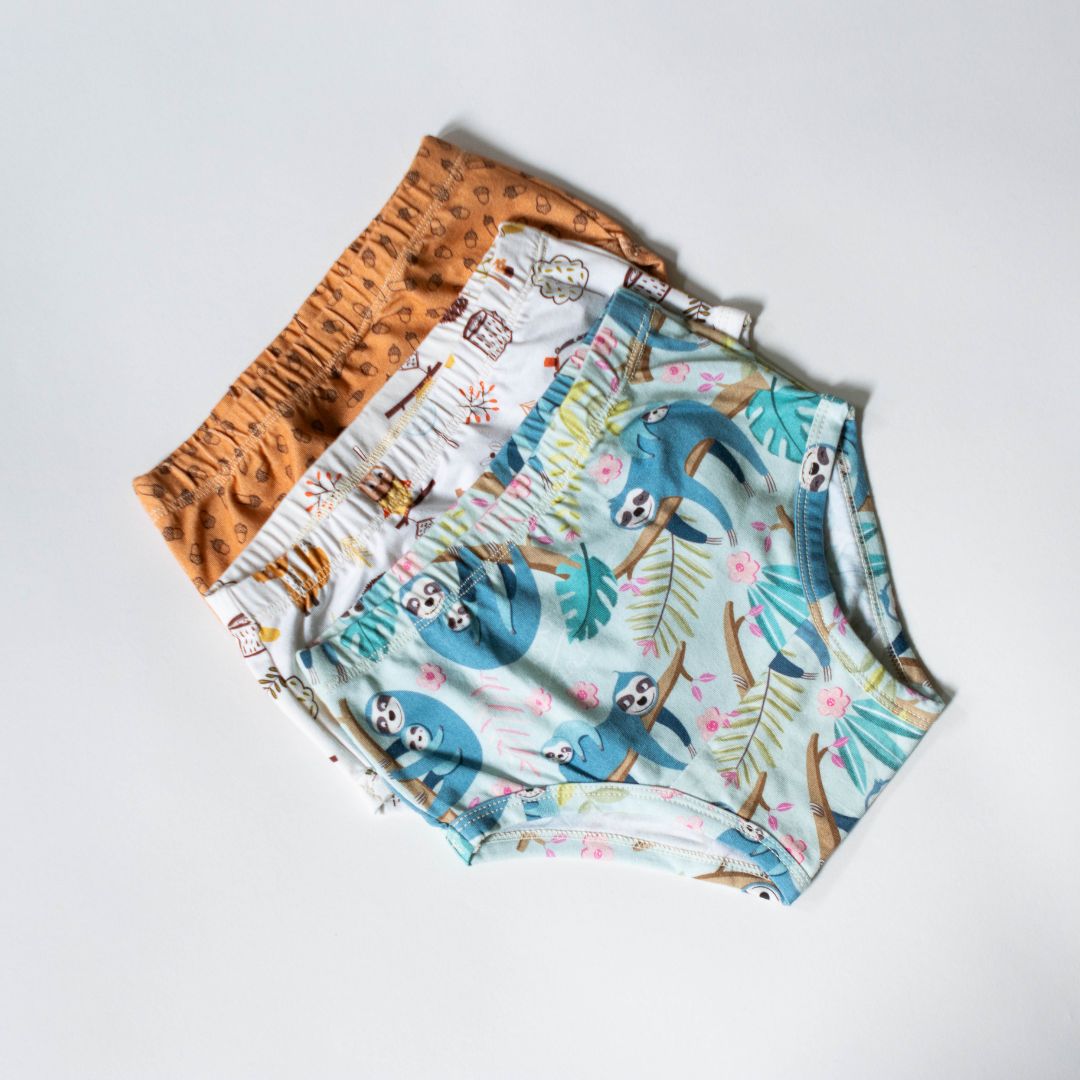 Forest Pack — Organic Cotton Undies for Girls (Size 4)
