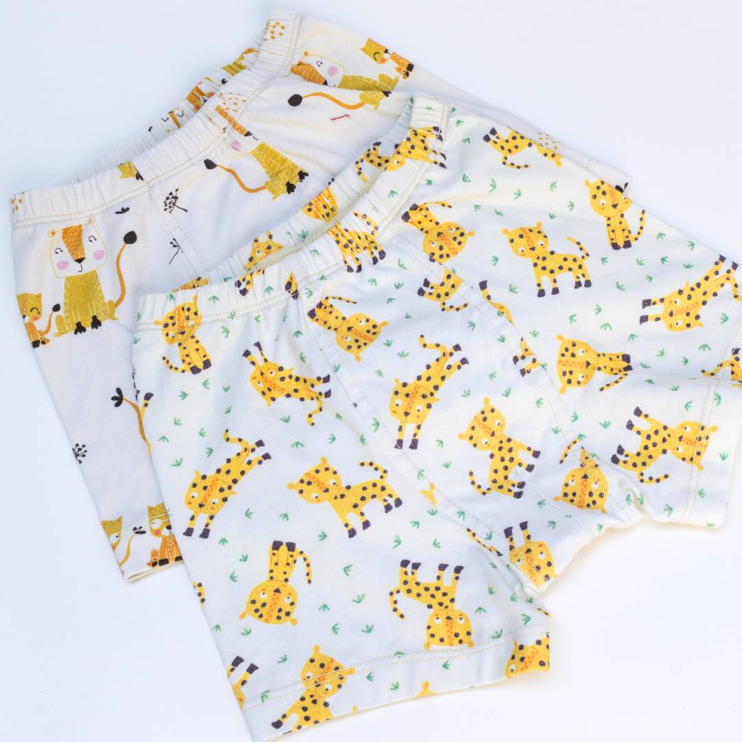 Organic Safari Boxer Briefs Underwear for Growing Boys (2 Pack)