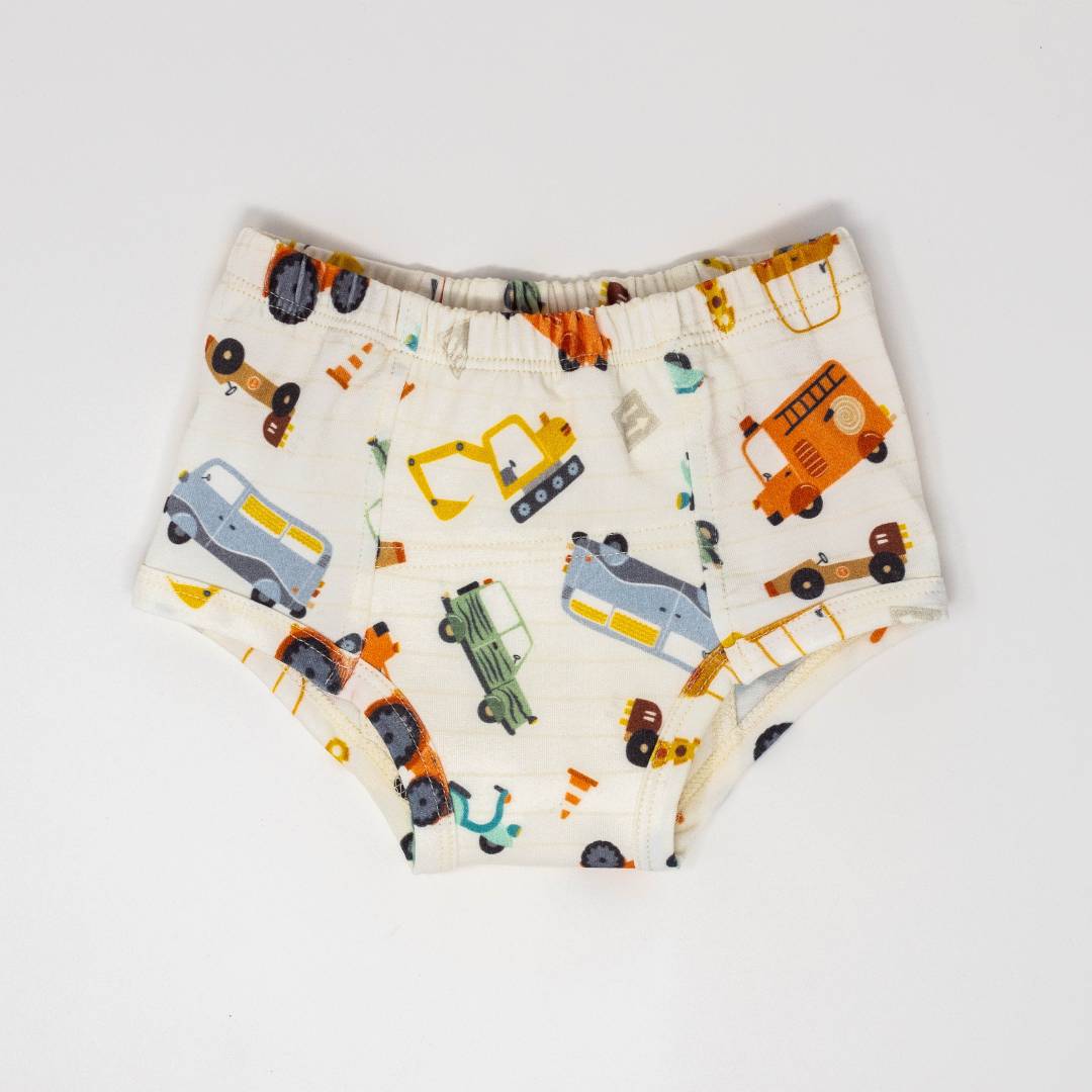 Vintage Transportation Organic Potty Training Underwear: Made from GOTS-certified organic cotton, perfect for delicate toddler skin.
Non-Toxic Toddler Underwear: OEKO-TEX certified, free from harmful chemicals, ensuring the highest safety standards for your child.
