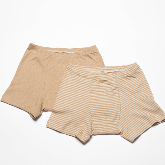 Two pairs of Organic cotton boxer briefs for sensitive skin