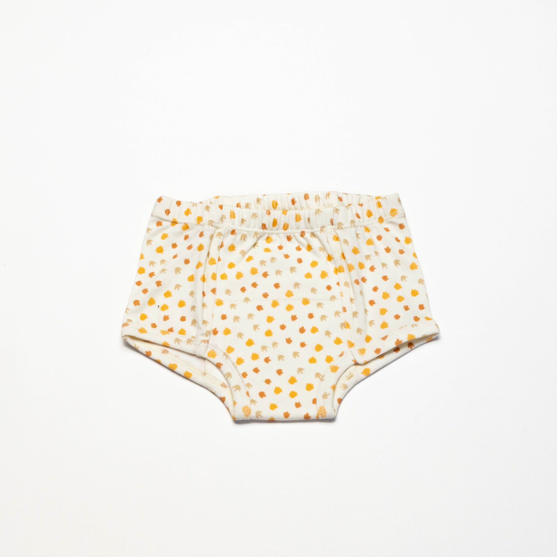 Bundle of 7 Organic Potty Training Underwear with animal prints on a white background