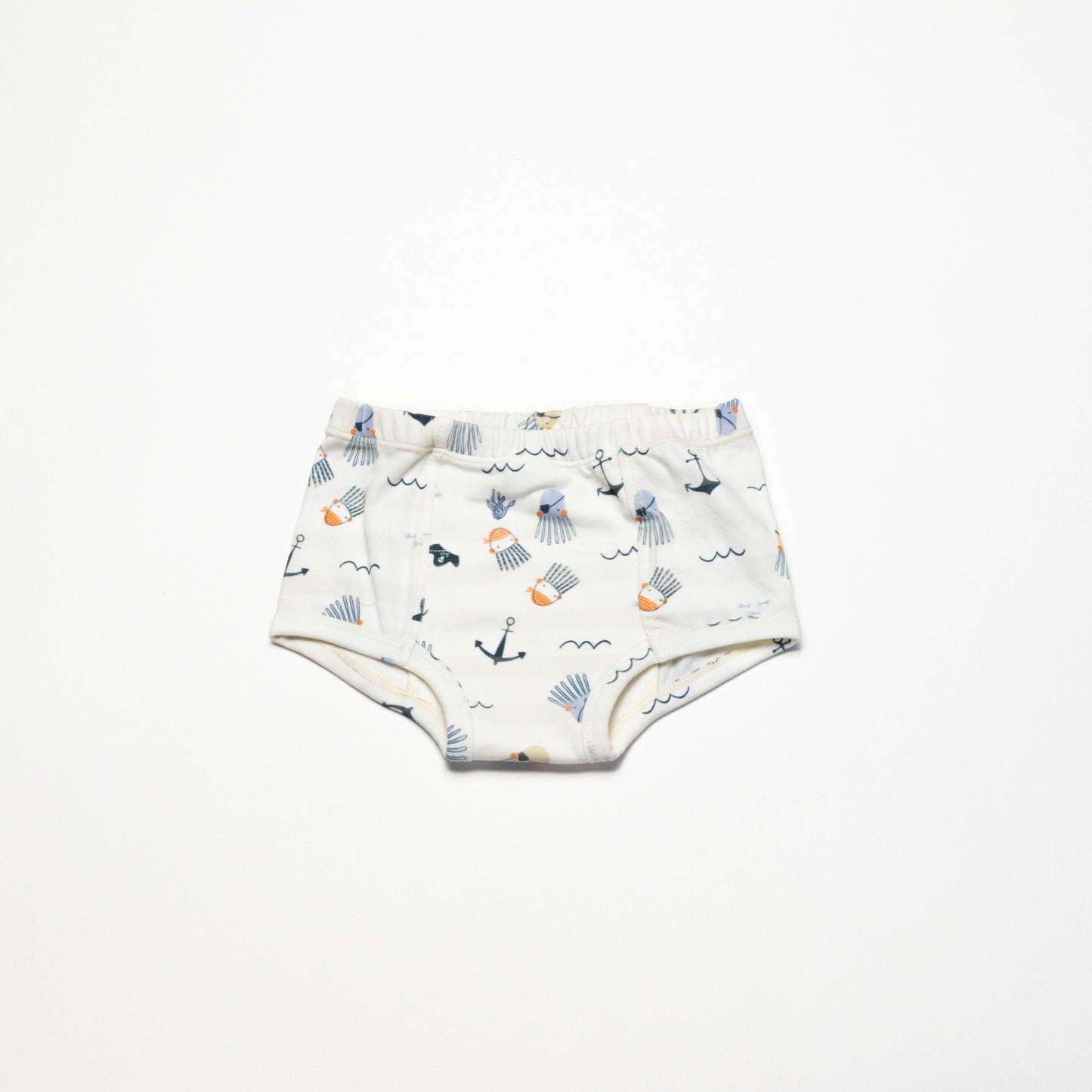 Organic Potty Training Underwear with animal prints on a white background