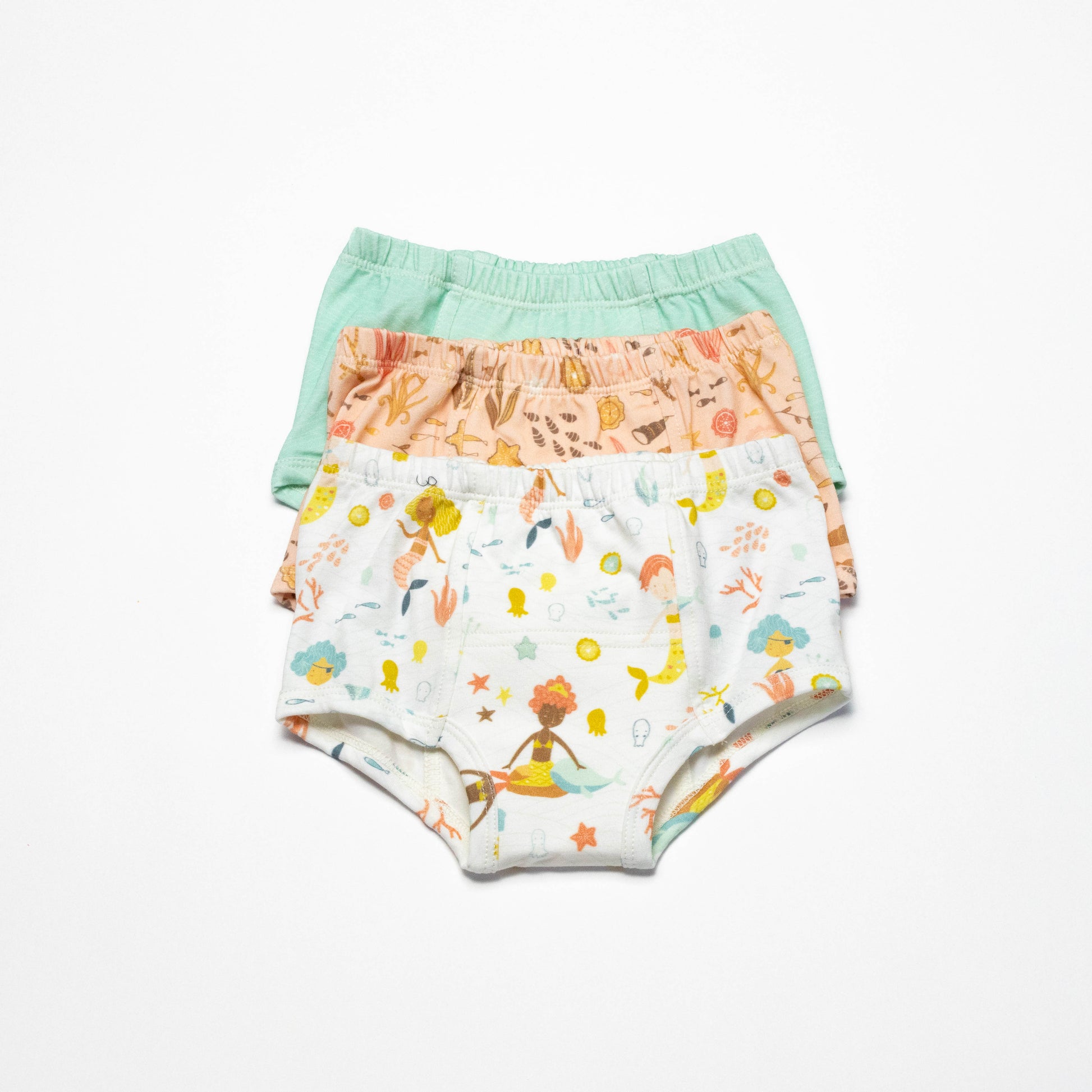 Organic potty training underwear with mermaids print