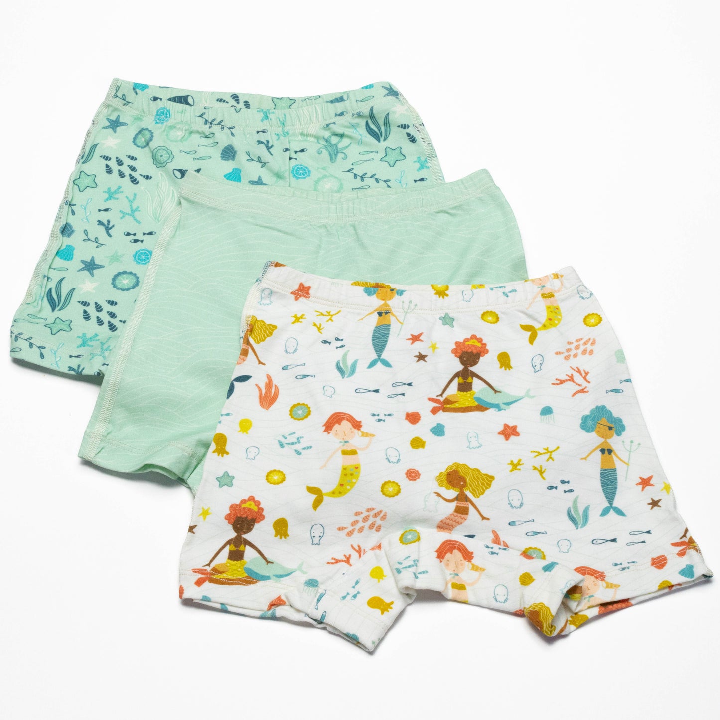 Organic cotton Mermaids Boxer Briefs for girls. Sensitive skin