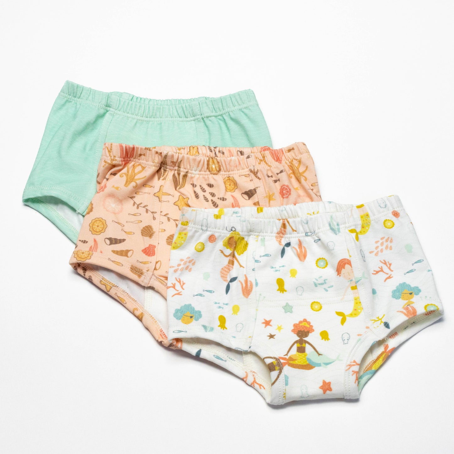 Organic potty training underwear with mermaids print