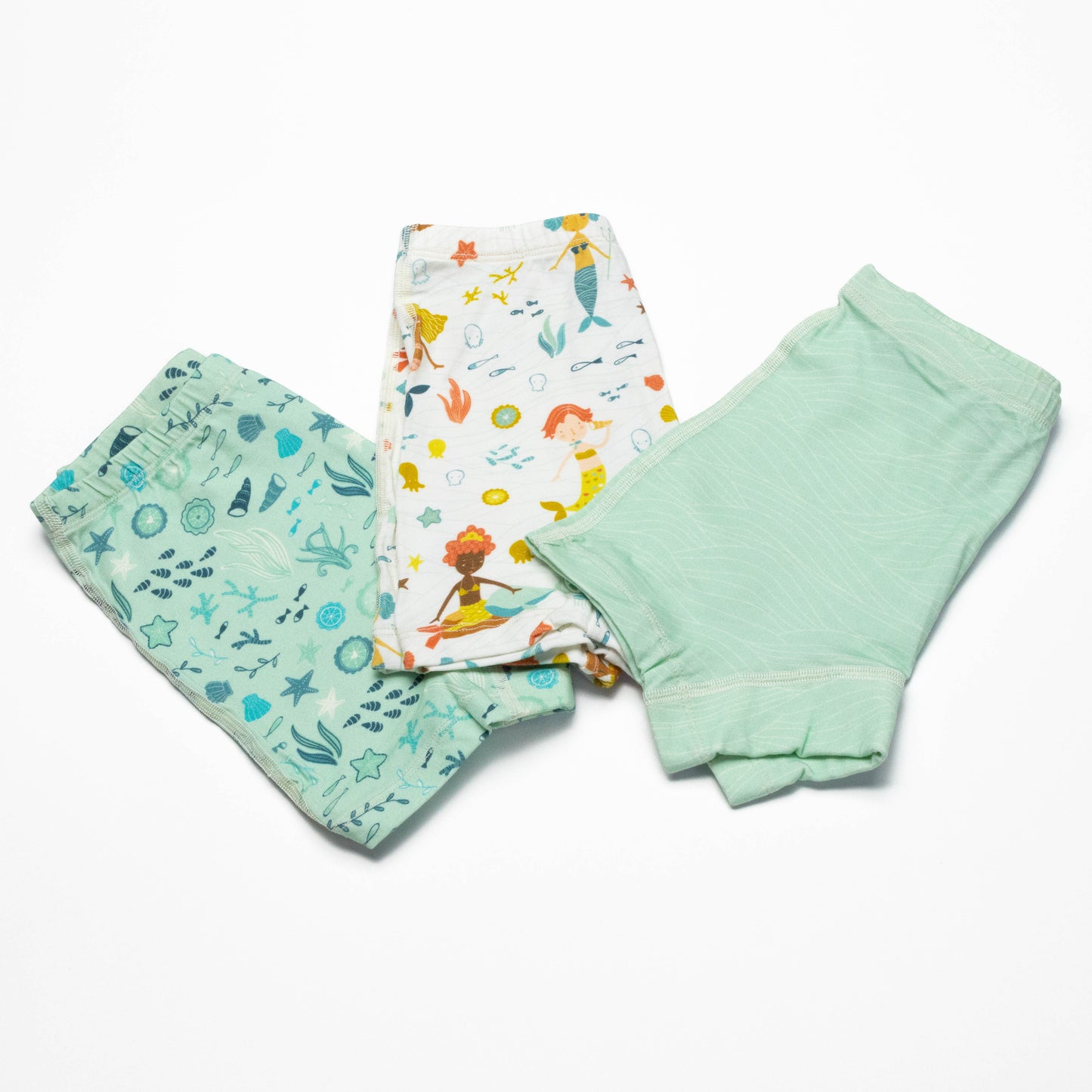 Organic cotton Mermaids Boxer Briefs for girls. Sensitive skin