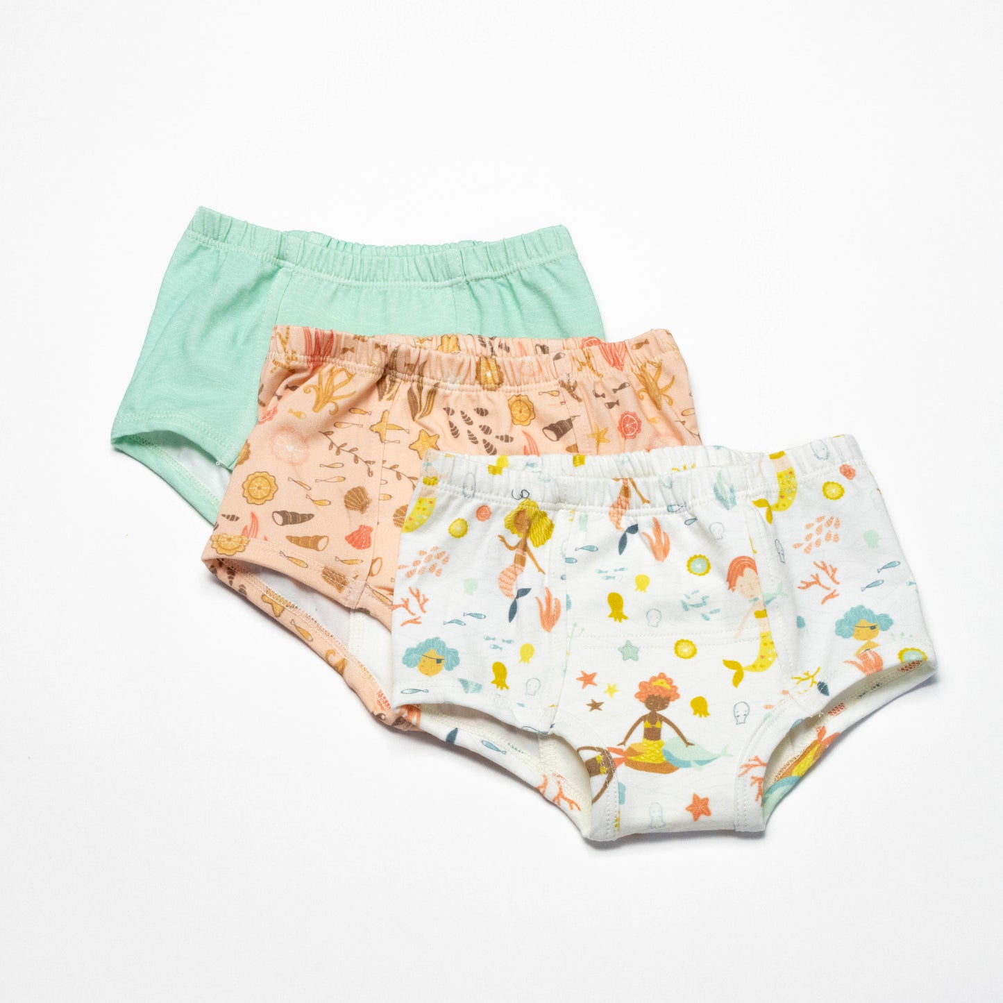 Organic potty training underwear with mermaids print