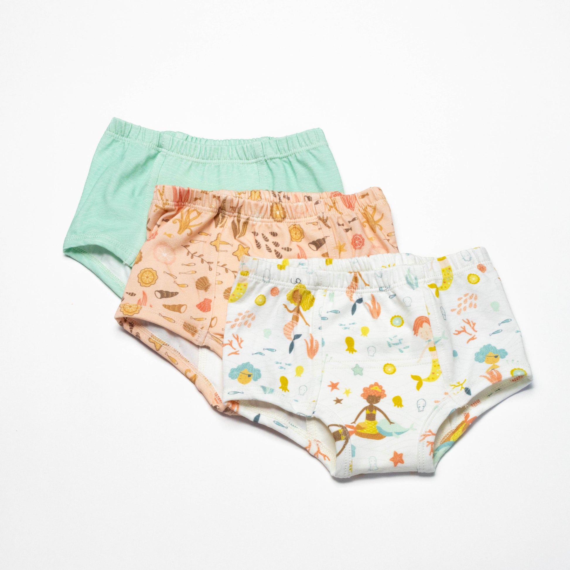 Organic potty training underwear with mermaids print