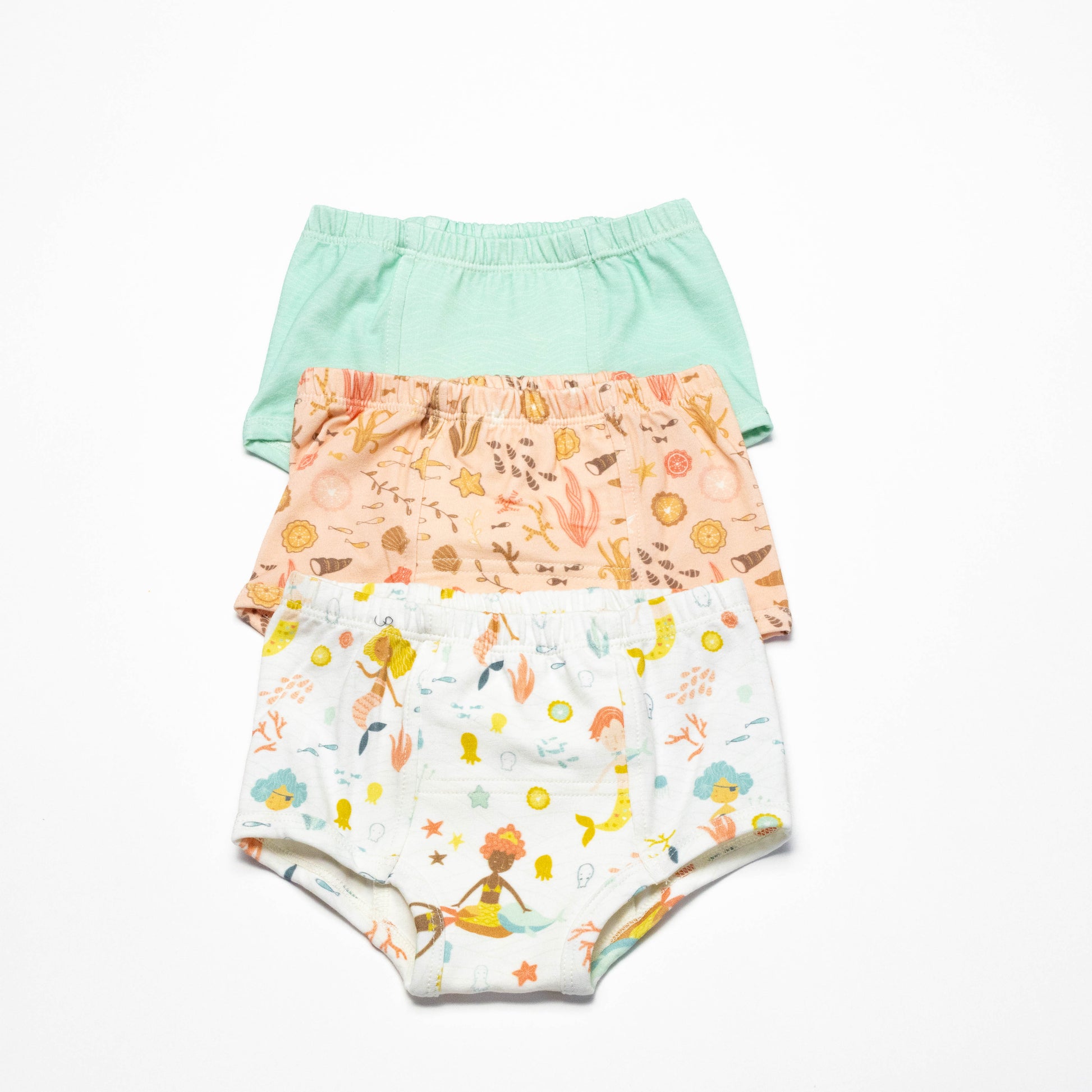Organic potty training underwear with mermaids print