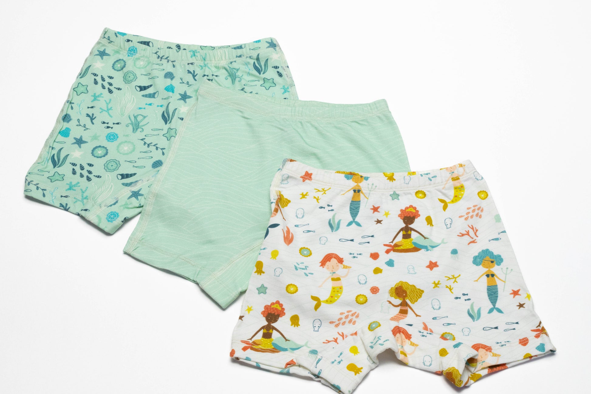 Organic cotton Mermaids Boxer Briefs for girls. Sensitive skin