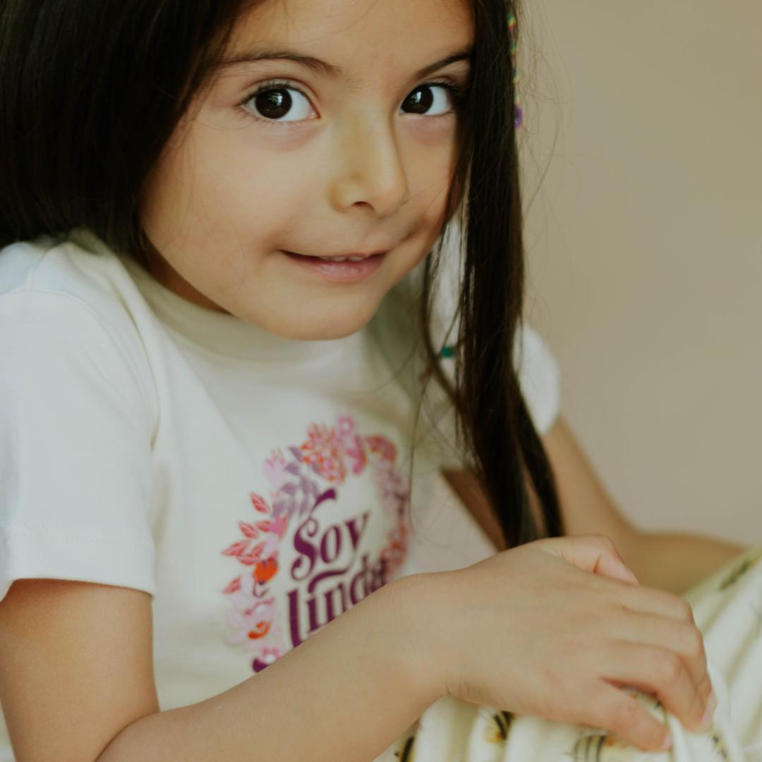 Organic cotton graphic tee Soy Linda Ruby