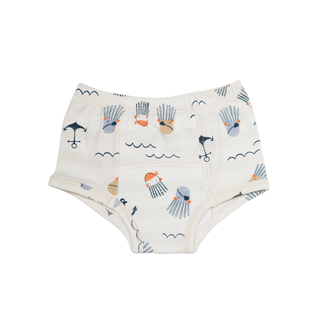 Organic Potty Training Underwear Ocean